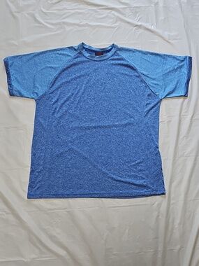 Zone Pro Mens XL Blue Heather Raglan Short Sleeve Tee Used